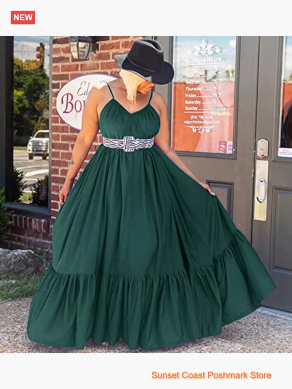 Sexy Spaghetti Strap Sleeveless Ruched Ruffle Hem Bandage Oversized Beach Loose - Picture 2 of 7